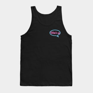 Retro Neon "What's up" Text Message Tank Top